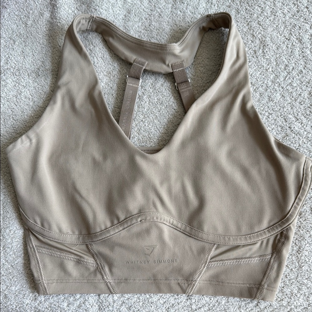Gymshark Tan Sports Bra Seamless Racerback